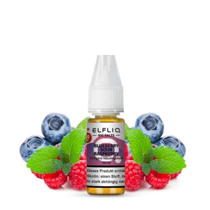 Elfbar ELFLIQ Blueberry Sour Raspberry Nikotinsalz Liquid 10ml 20 mg