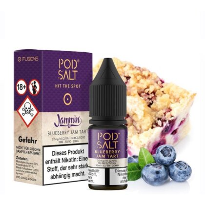 POD SALT FUSION Blueberry Jam Tart Nikotinsalz Liquid 10ml 20 mg/ml