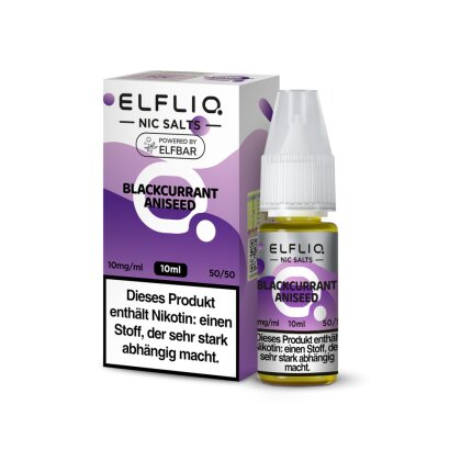 Elfbar ELFLIQ Blackcurrant Aniseed Nikotinsalz Liquid 10ml