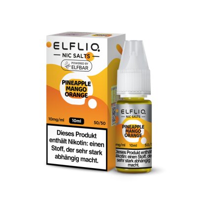 Elfbar ELFLIQ Pineapple Mango Orange Nikotinsalz Liquid 10ml